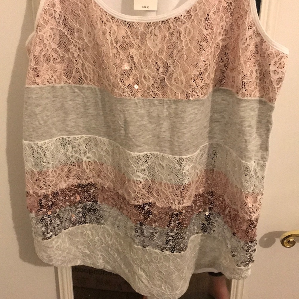 Express Sequined Tank - Picture 2 of 3